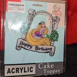 Rapunzel acrylic cake topper